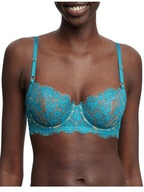 SKARLETT BLUE NWT ENTICE UNDERWIRE BALCONETTE PARADIZE BLUE/NYLON BRA. 38D